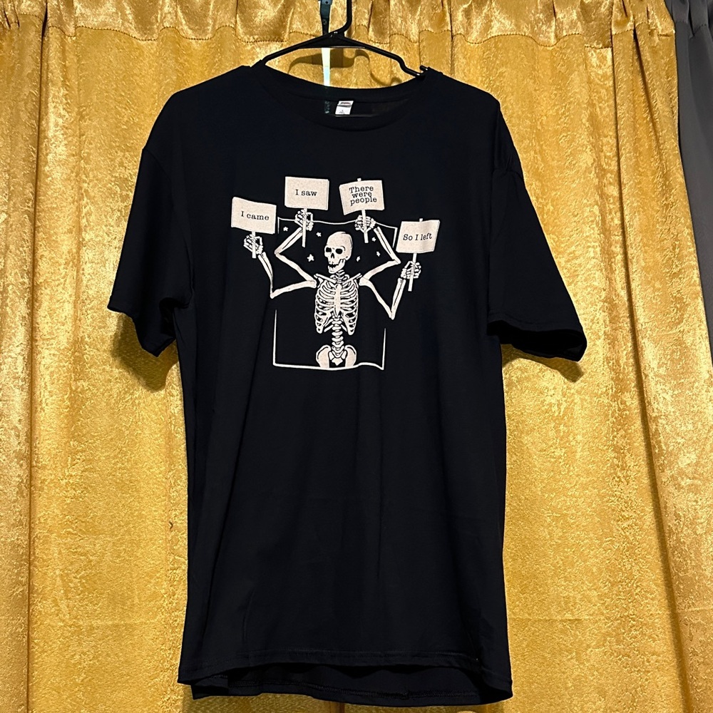 Black Graphic Skeleton T-Shirt